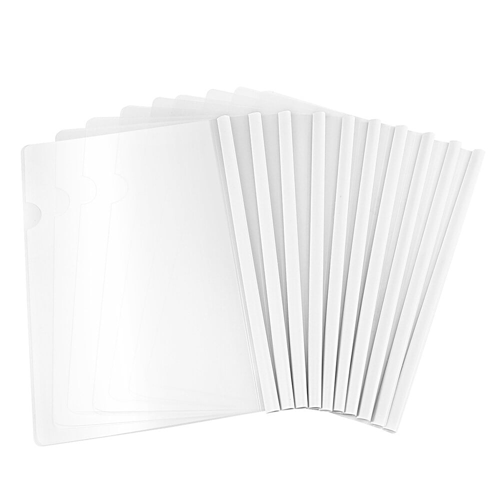 Pa Cover File HAMPPLIES 20Pcs Transparent White File Folder Sliding Bar Holder Paper ...