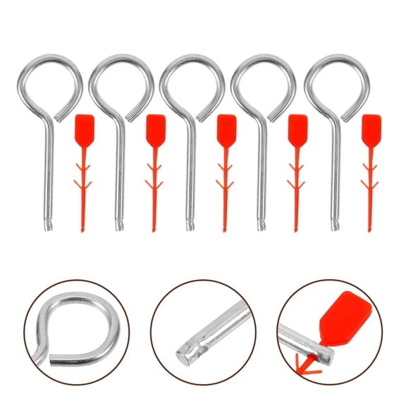 HAMPPLIES 20Sets Fire Extinguisher Replacement Pins and Seals Kit with Easy Install Red Plastic Locks