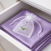 HAMPPLIES 20Pcs White Lavender Sachet Drawstring Bags Breathable Mesh Storage Pouches
