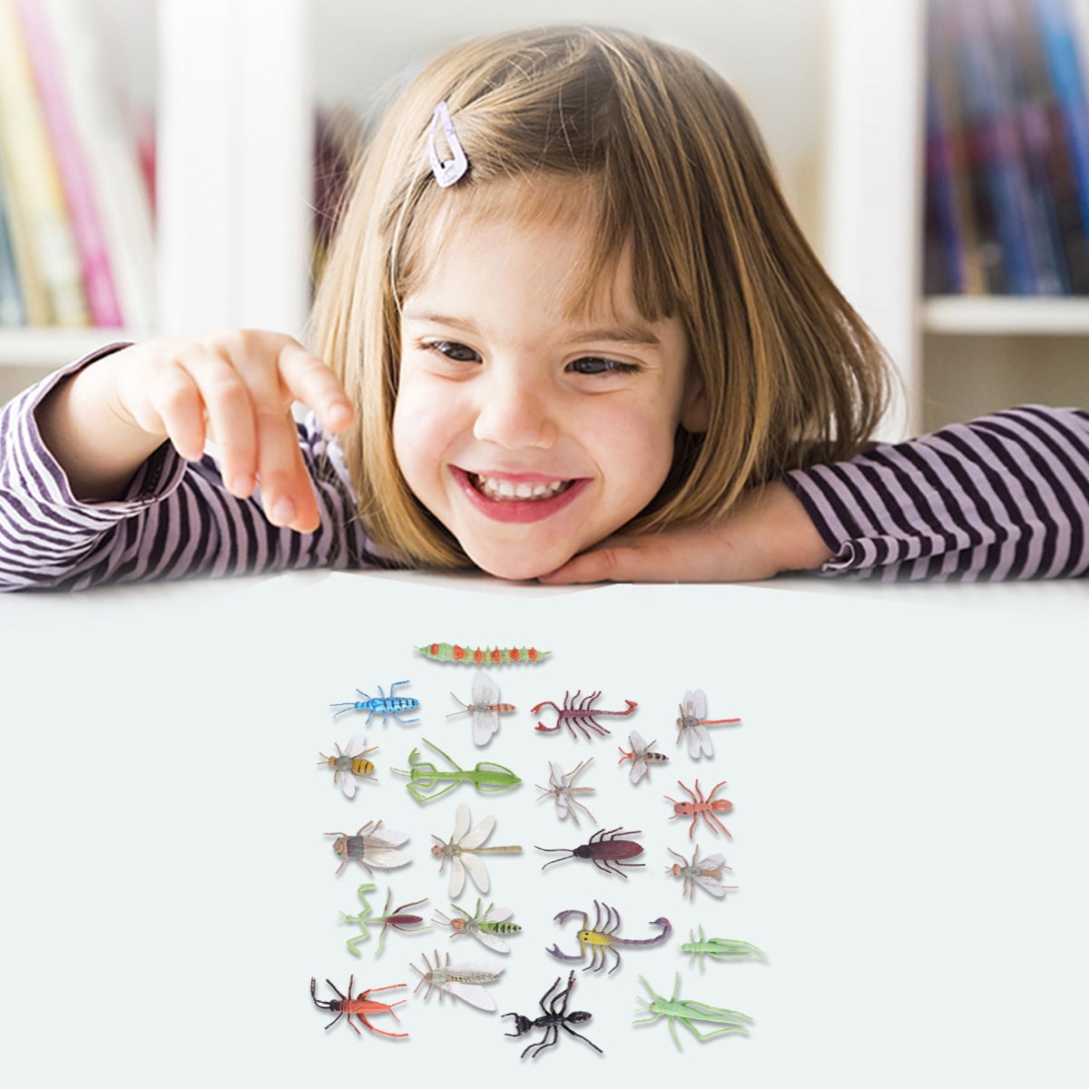 HAMPPLIES 22Pcs Insect Toy Assorted Color Educational Playthings For ...