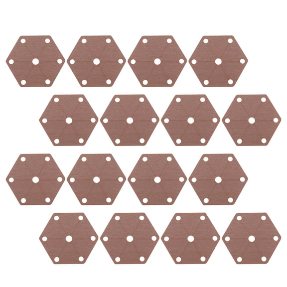 HAMPPLIES 24Pcs Coffee Wood Weaving Boards for Craft Projects with Six Hole Hexagonal Symmetry and Smooth Finish
