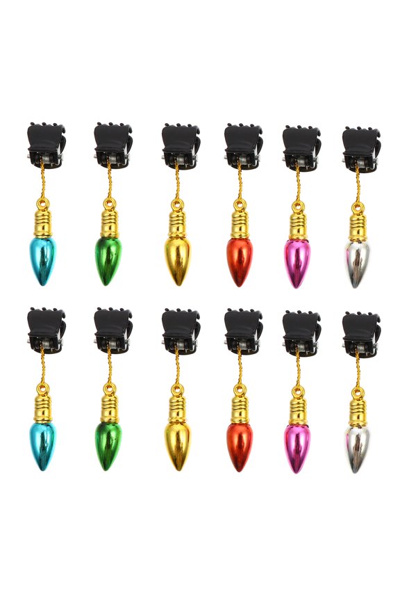 24pcs Whisker Clips Plastic Beard Decorations Assorted Color For New Years Day Events