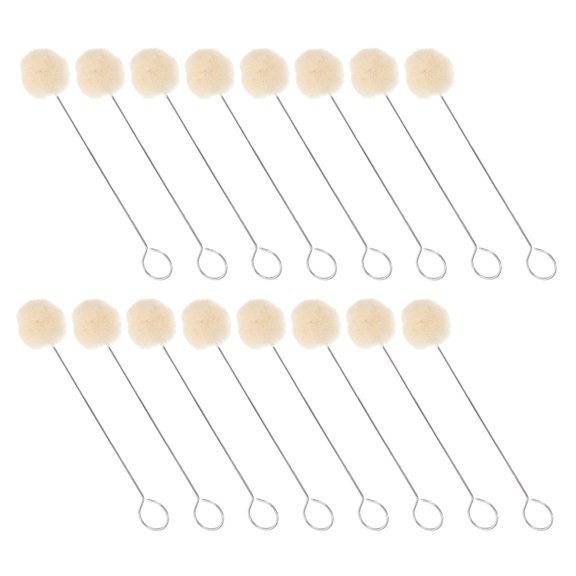 HAMPPLIES 25Pcs Multi Wool Ball Brush Ink Daubers For Leathercraft And Edge Treatment