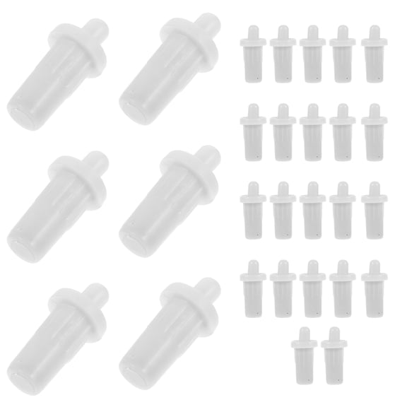 HAMPPLIES 28Pcs Furniture Fittings Connectors Spring Loaded Cabinet Door Repair Pins Plastic White