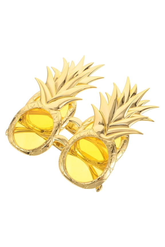 2 Pairs Pineapple Fruit Shaped Sunglasses Pool Party Accessories for Kids and Adults