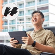 HAMPPLIES 2 Pairs Black Mobile Gaming Gloves with Anti-Sweat and Touchscreen Finger Sleeves for Enhanced Grip
