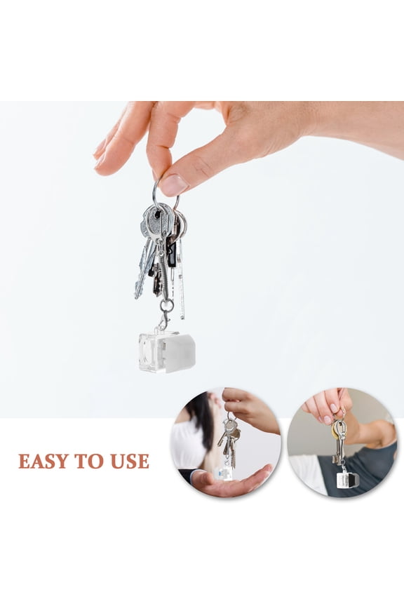 2-Pack Acrylic Mechanical Keyboard Keychains, Portable Bag Charms in Multiple Colors for Trendy Accessories