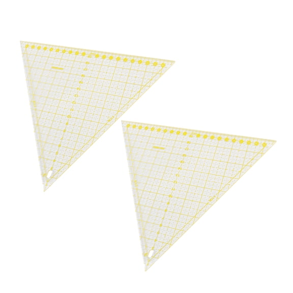 HAMPPLIES 2-Pack Triangle Quilt Rulers Made of Acrylic for Precise Measurement by Craft and Sewing Enthusiasts