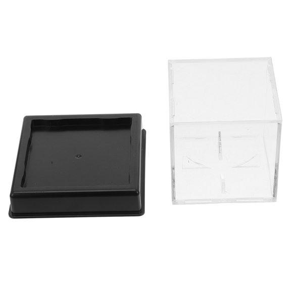 HAMPPLIES 2Pcs Baseball Display Case Acrylic Holder for Storage Multipurpose Clear Display Box