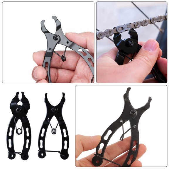 HAMPPLIES 2Pcs Bicycle Chain Link Tool Steel Black For Chain Maintenance And Installation
