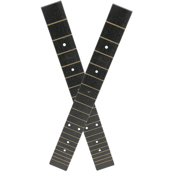 HAMPPLIES 2Pcs Black ABS Guitar Fret Board for Accurate Playing and DIY 46.5x5.5cm