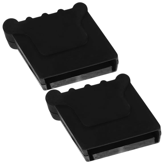 HAMPPLIES 2-Pack Black Rubber Ladder Feet Covers, Noise Dampening Stabilizer Pads for Enhanced Safety and Floor