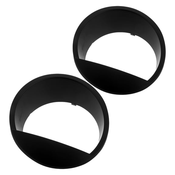 HAMPPLIES Black ABS Headlight Trim Guards, 2Pcs Weather-Resistant Headlamp Covers, Exterior Lamp Accessories