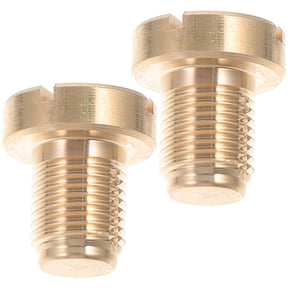 HAMPPLIES 2Pcs Car Coolant Air Bleeder Screw Radiator Vent Valve Golden Copper Rubber