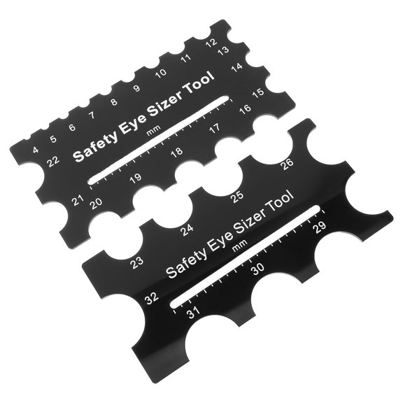 HAMPPLIES Hampplies Black Plastic Accurate Measurement Eye Sizing Ruler for Home 2Pcs