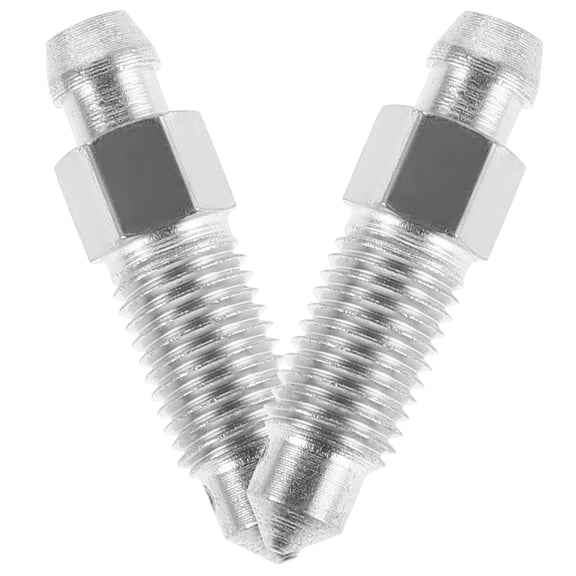 HAMPPLIES 2Pcs Durable Galvanized Iron Brake Bleeder Screw Plated Silver for Fork Air and Oil Bleeding