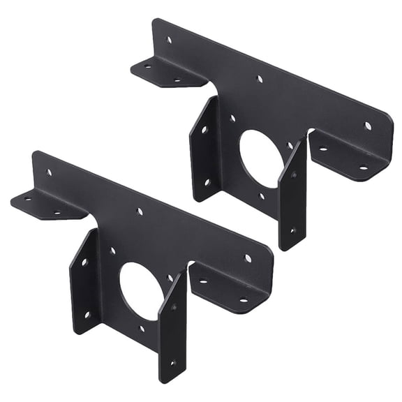 HAMPPLIES 2Pcs Easy Install Black Pergola Bracket with Reinforced Corner Support for Outdoor Use