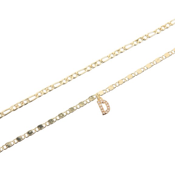 HAMPPLIES 2-Pack Women's Adjustable Copper Stainless Steel Anklets for Beach Wear, Stylish and Jewelry