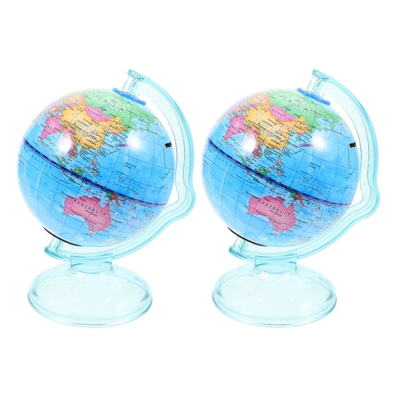 HAMPPLIES Set of 2 Globe-Shaped Banks, Decorative World Map Banks for Kids and Adults, Educational and Fun