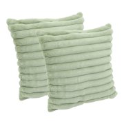 HAMPPLIES Green Plush Sofa Pillow Covers Soft Decorative Washable for Home