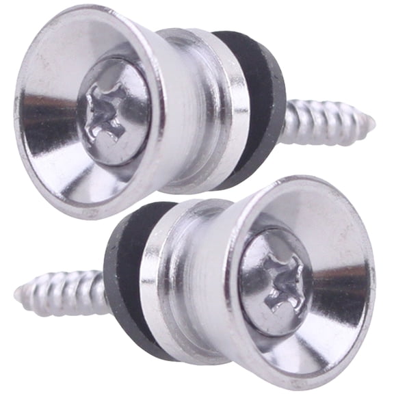 HAMPPLIES 2Pcs Guitar Strap Fastener Metal Buckle Pegs for Guitars Bass Ukulele 0.94X0.51in