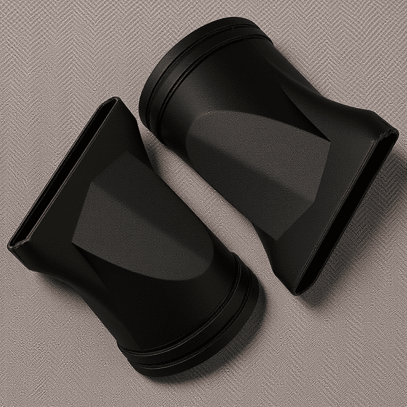 HAMPPLIES 2Pcs Hair Dryer Nozzle Attachment Concentrator for Precise Styling Black Plastic Durable Design
