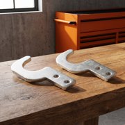 HAMPPLIES 2Pcs Heavy Duty Scaffold Board Hooks with Locking Design Plated Silver for Construction Safety