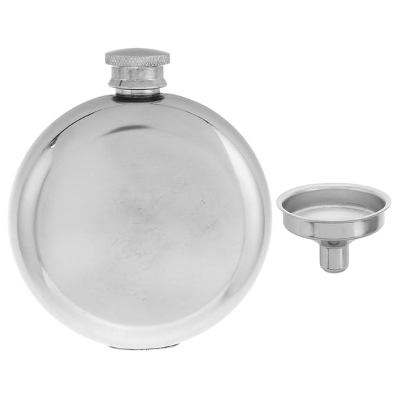 HAMPPLIES 2Pcs Lightweight Stainless Steel Wine Bottle Hip Flask for Men Outdoor Use with Funnel