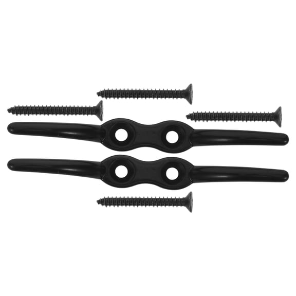 HAMPPLIES 2Pcs Marine Cam Cleat Black 316 Stainless Steel Double Horn Boat Tie Down