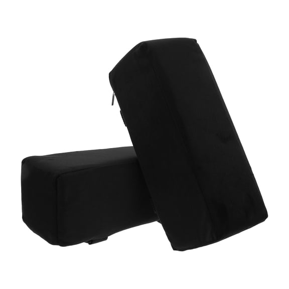 HAMPPLIES 2pcs Gaming Chair Armrest Memory Foam Pads Black Detachable Covers
