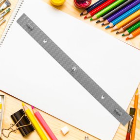 HAMPPLIES Metal Animation Pegbar, Plated Silver, Portable and Lightweight, Versatile, for Office Use 2Pcs