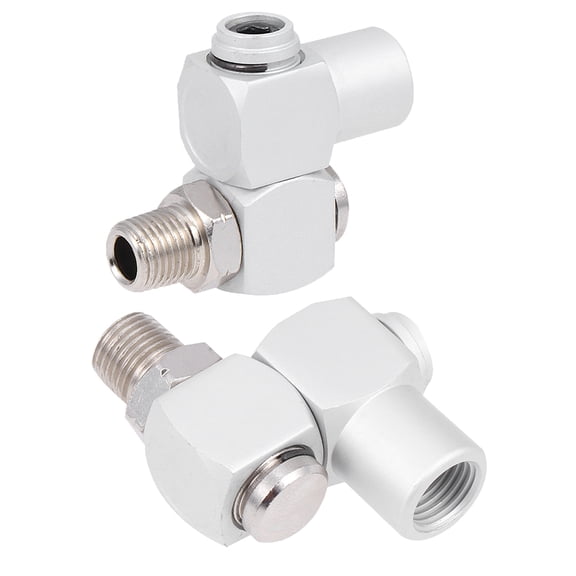 HAMPPLIES 2Pcs Pneumatic Quick Connect Hose Connector Plated Silver Leakproof 360 Degree Rotation