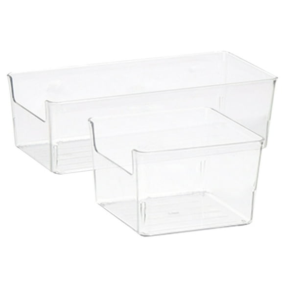 HAMPPLIES 2Pcs Rectangular Acrylic Drawer Organisers for Office Desk Storage
