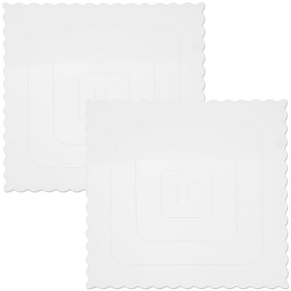 HAMPPLIES 2Pcs Reusable Cookie Serving Tray Plastic Square For Home Users And Professional Bakers 10 Inches