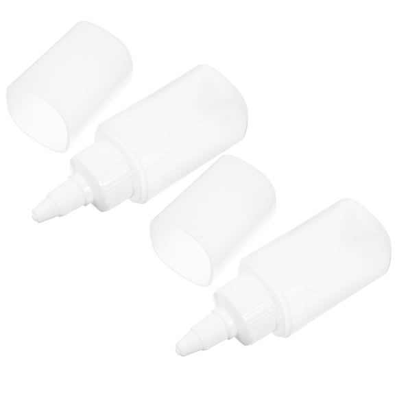 HAMPPLIES 2Pcs Reusable Transparent Condiment Bottles Easy Squeeze for Oils Sauces Dressings