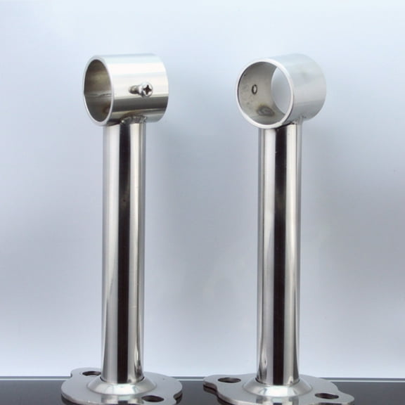 HAMPPLIES 2Pcs Round Hanging Rod 32mm Mount Hole Diameter Pipe Brackets for Mounting for