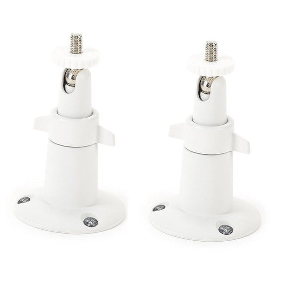 HAMPPLIES 2Pcs Security Camera Bracket White Metal ABS with 360 Degree Swivel and Tilt