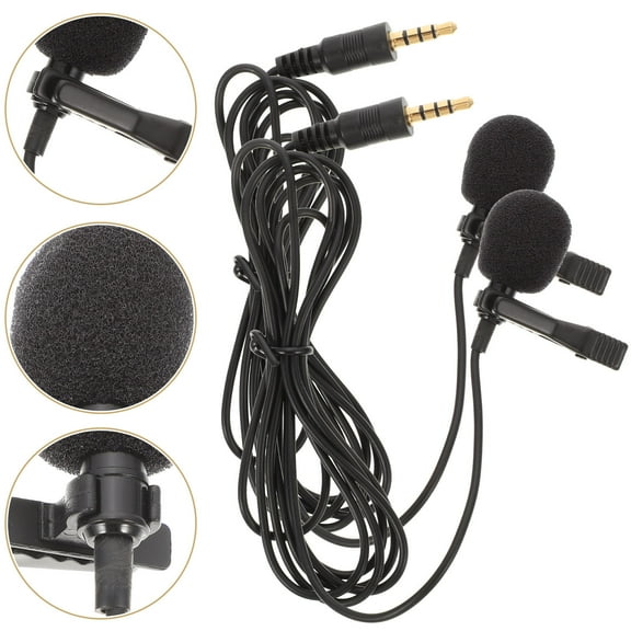 HAMPPLIES Lavalier Microphone Lapel Microphone Sponge 2Pcs For Rap Recording