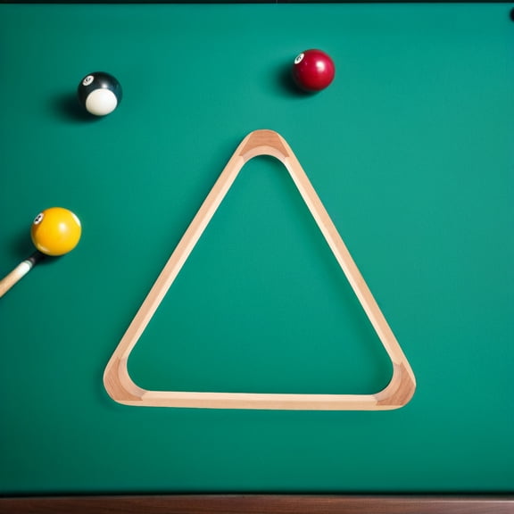 HAMPPLIES 2-Pack Wood Pool Table Triangle Rack in Khaki for Precise Billiard Alignment and Use