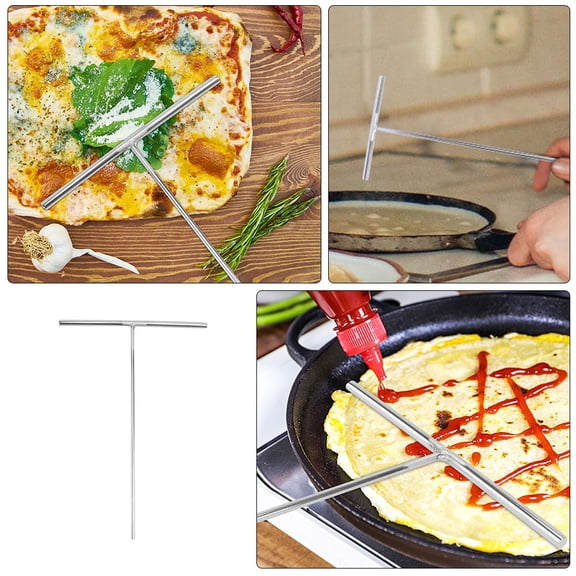 HAMPPLIES 2Pcs Stainless Steel Sandwich Spreader and Crepe Stick for Easy Pancake Preparation