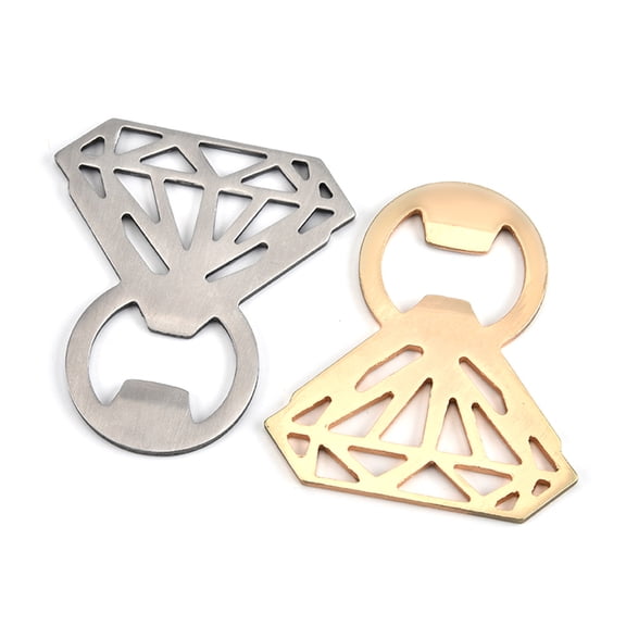 HAMPPLIES 2Pcs Stainless Steel Bottle Opener Metal Alloy Golden Tone for Removing Caps