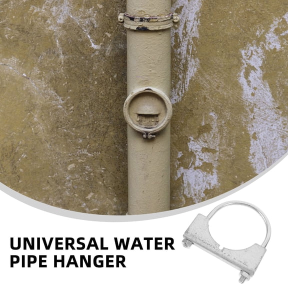 HAMPPLIES 2Pcs U Clamp U-Bolt Pipe Clamp For Farm Water Pipe In Silver Aluminized Zinc Material