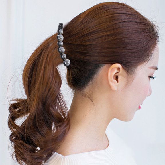 HAMPPLIES 2Pcs Updo Ponytail Clip Assorted Color Hair Clip Claw Stylish Daily Use