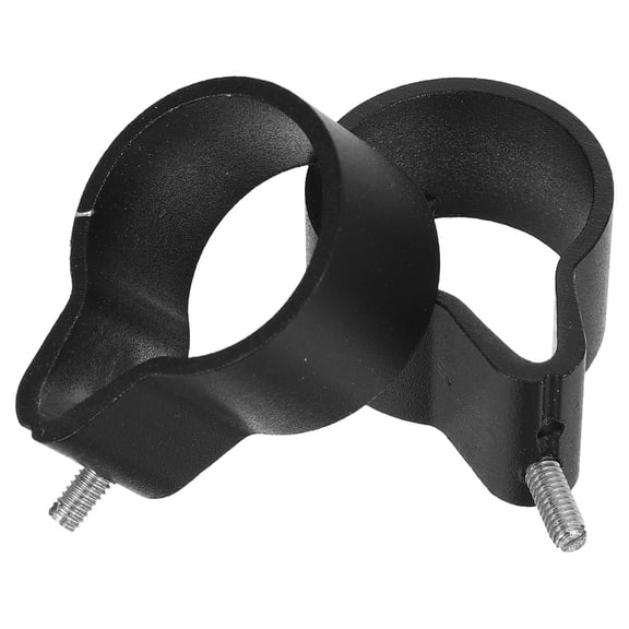 HAMPPLIES 2Pcs Wall Mounted Pipe Bracket Black Steel Closet Rod Holder for Efficient Drying Solutions