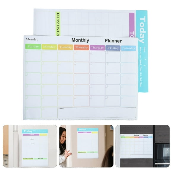 HAMPPLIES Reusable Dry Erase Board Desk Memo Board 2Pcs