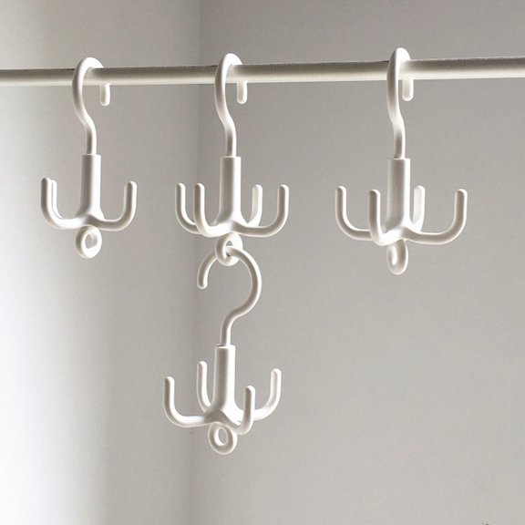 HAMPPLIES 2Pcs White Bag Hanger and Clothes Rack Multi Purpose Strong Load Bearing Drying Stand