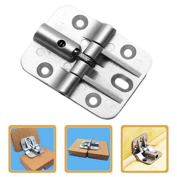 HAMPPLIES 2Pcs Durable Zinc Alloy Folding Support Hinges for Drop Leaf Tables in Plated Silver