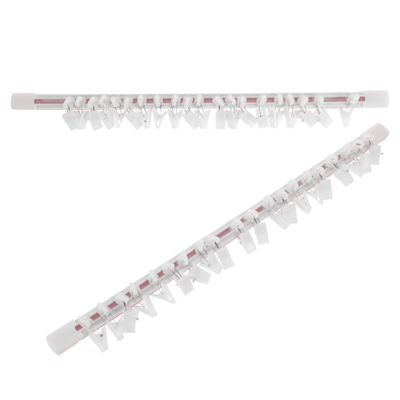 HAMPPLIES 2Sets Metal Document Sorting Clips with Self Adhesive Slide Rail for Office and Restaurant Organization
