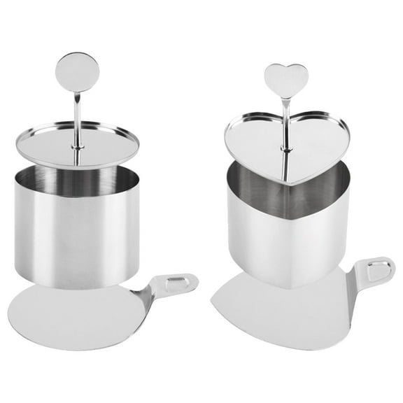 HAMPPLIES 2Sets Stainless Steel Biscuit Molds for Baking and Shaping Desserts