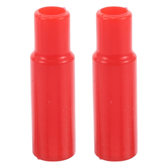 HAMPPLIES 2pcs Motorcycle Brake Line Extension Silicone Oil Pipe Cap Red Protective Cover